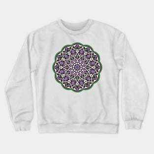 Circle Pattern Vector Art Green Violet White Crewneck Sweatshirt